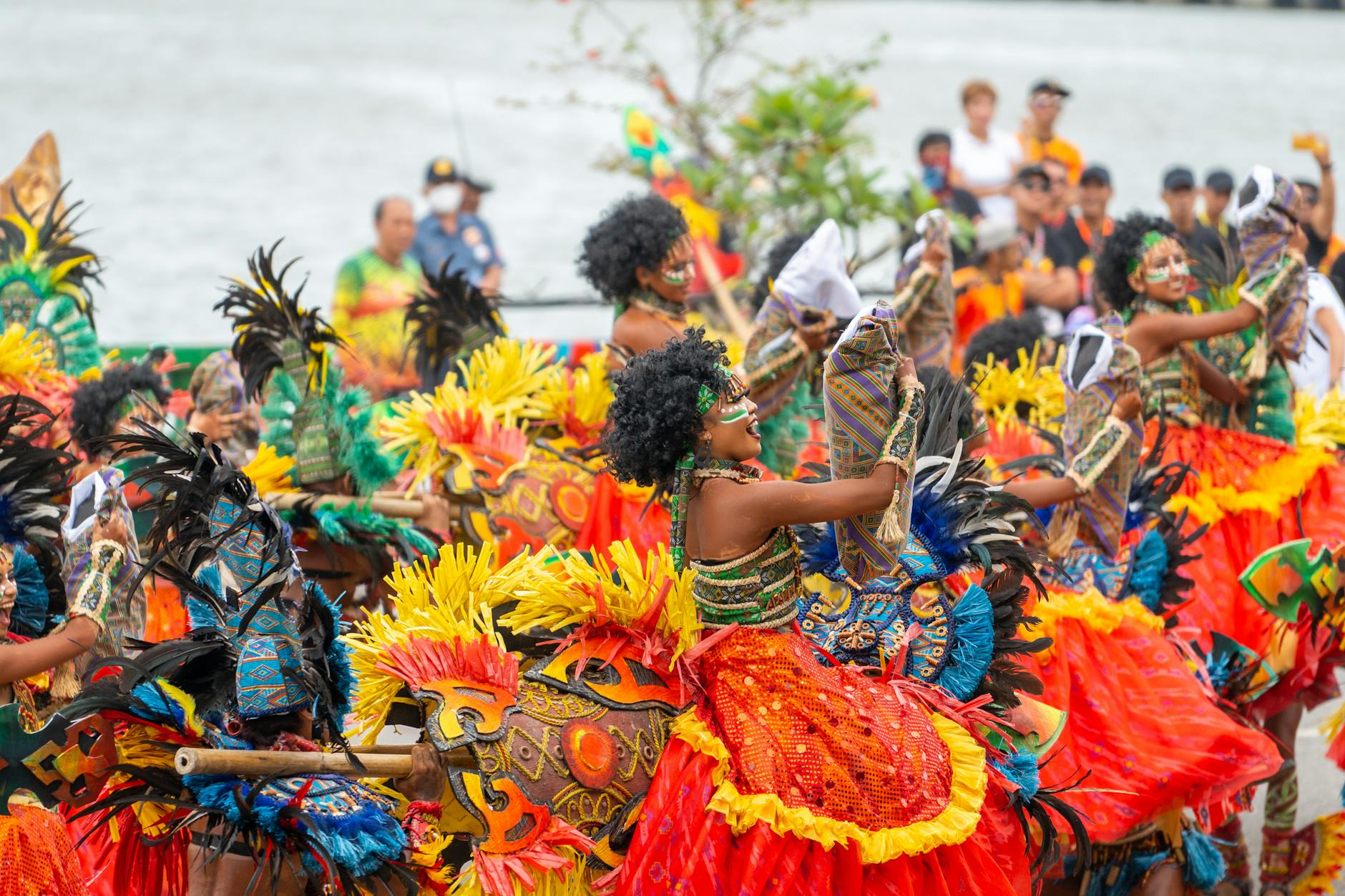 dancers dancing samba at parade