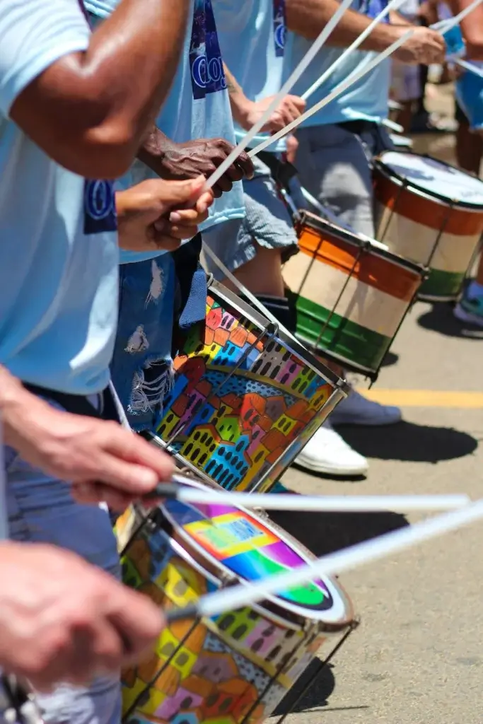 drummers in the parade