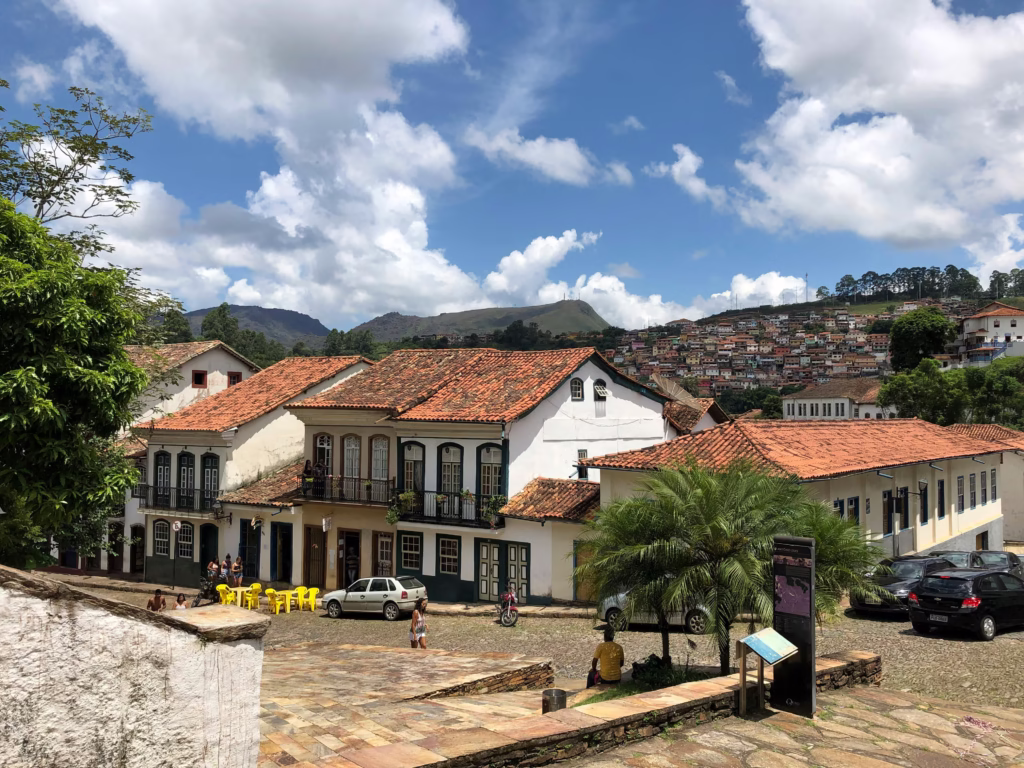 Traditional buildings in ouro preto in brazil