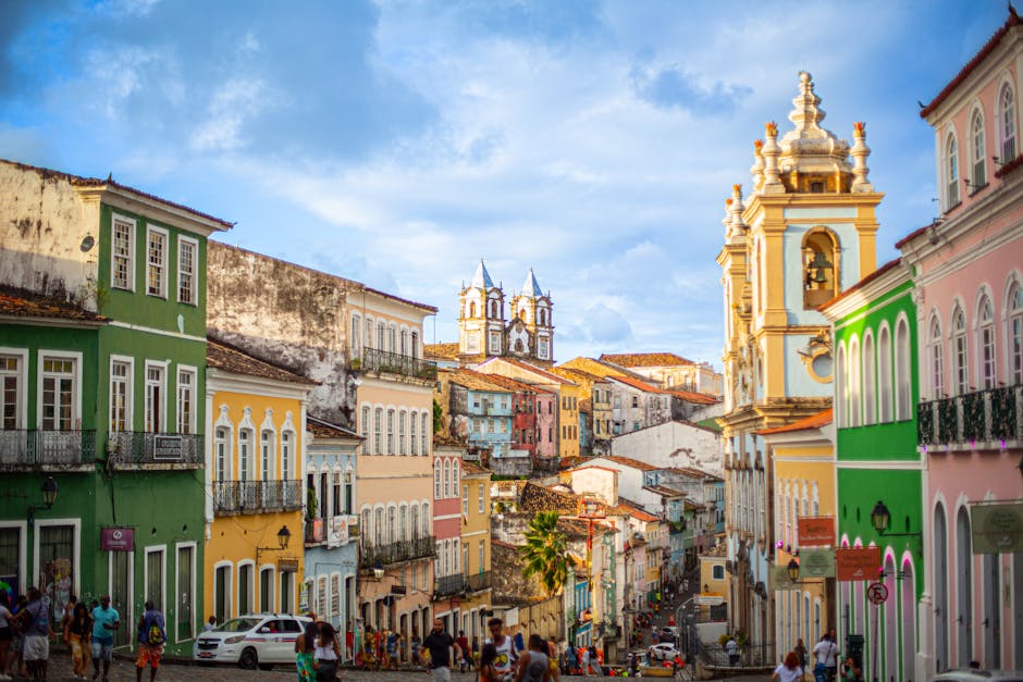 Pelourinho Salvador Brazil colorful buildings