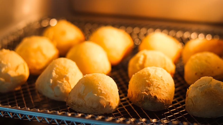 warm Brazilian pão de queijo cheese bread