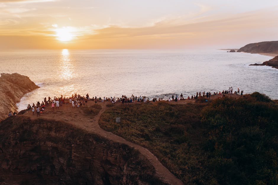 Vidigal favela viewpoint over ocean