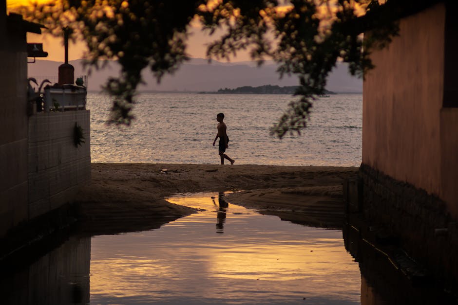 Jericoacoara sand streets at dusk