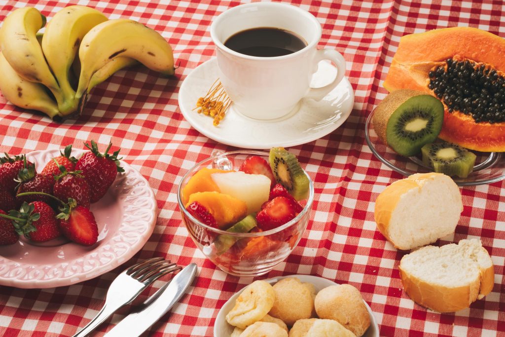 Food on a table