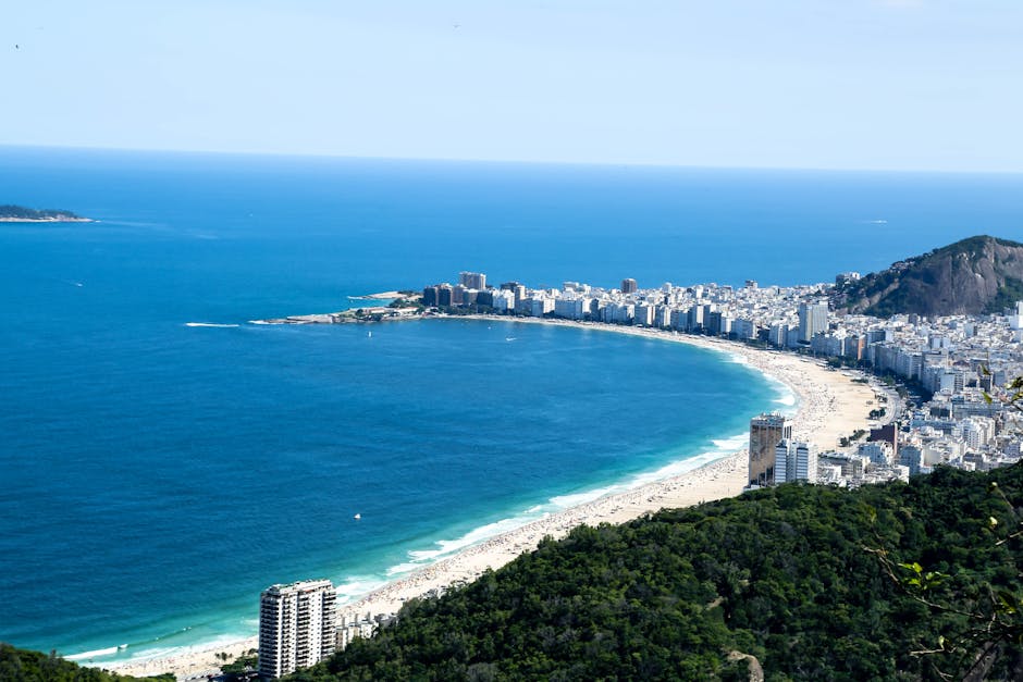 Rio de Janeiro aerial inside Brazil