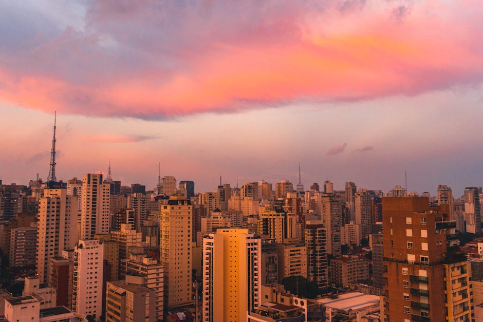 Sao Paulo skyline inside Brazil