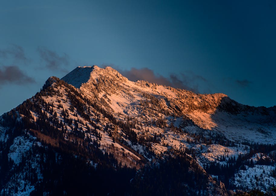 sunrise over rocky mountain ridge