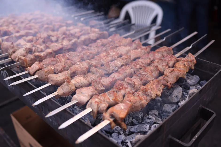 skewers over charcoal grill only Brazil