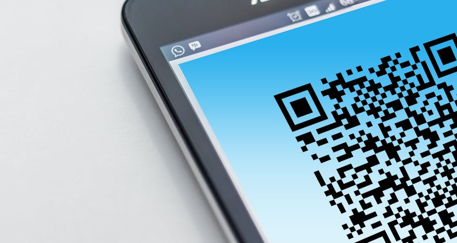 person scanning code smartphone only