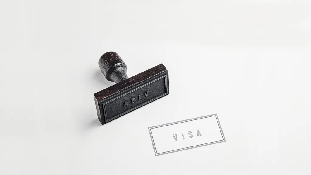 passport stamped at airport desk in Brazil