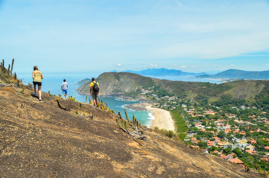 hiker on Ilha Grande trail in Brazil