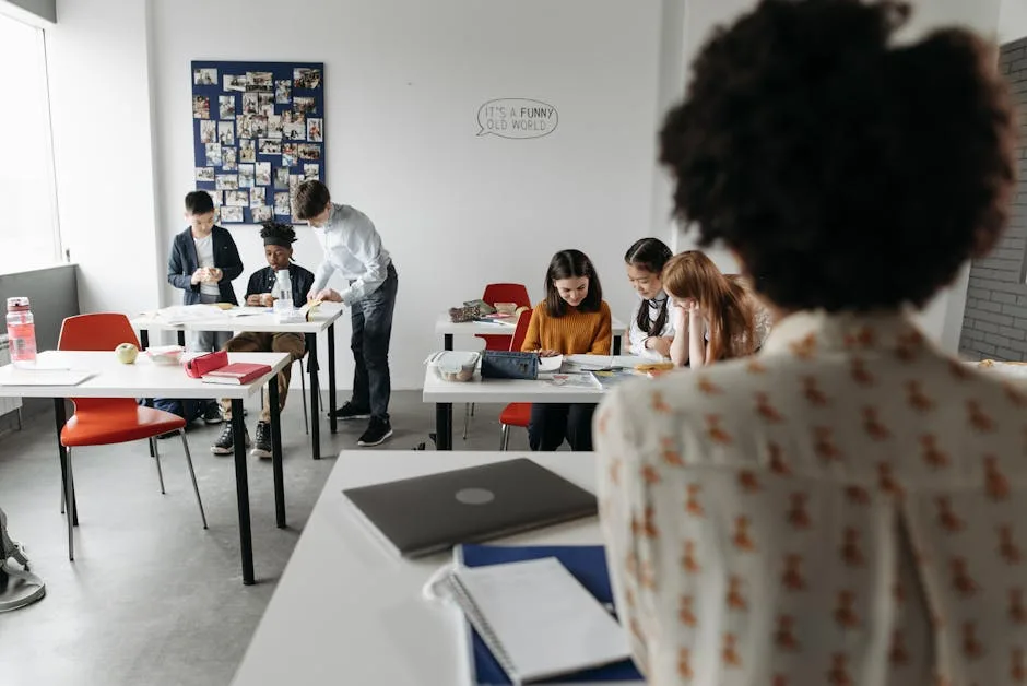 students learning Portuguese classroom in Brazil