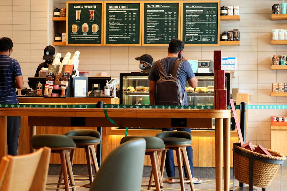 traveler ordering coffee Portuguese cafe in Brazil