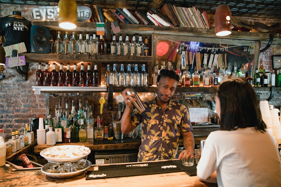 traveler ordering caipirinha bar brazil