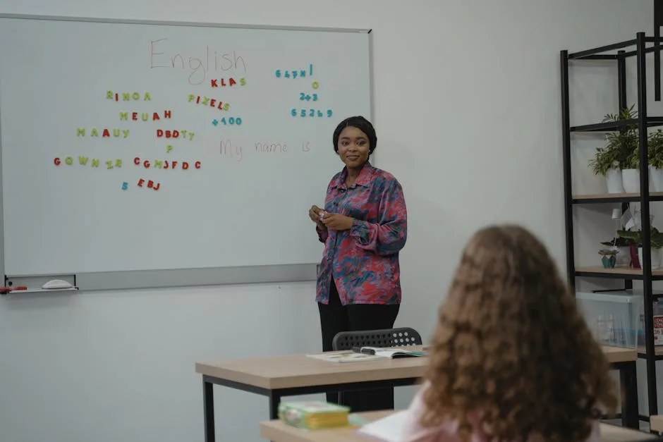 volunteers teaching English classroom Brazil in Brazil