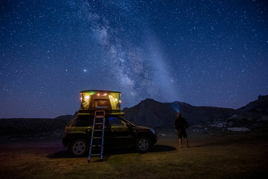 campers under Roraima night sky in Brazil