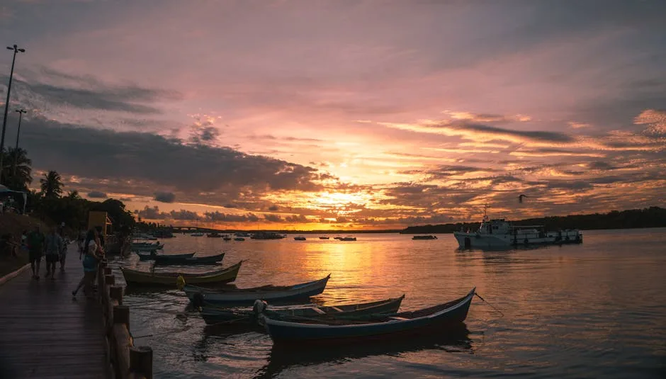 Aracaju Atalaia beachfront boardwalk evening in Brazil