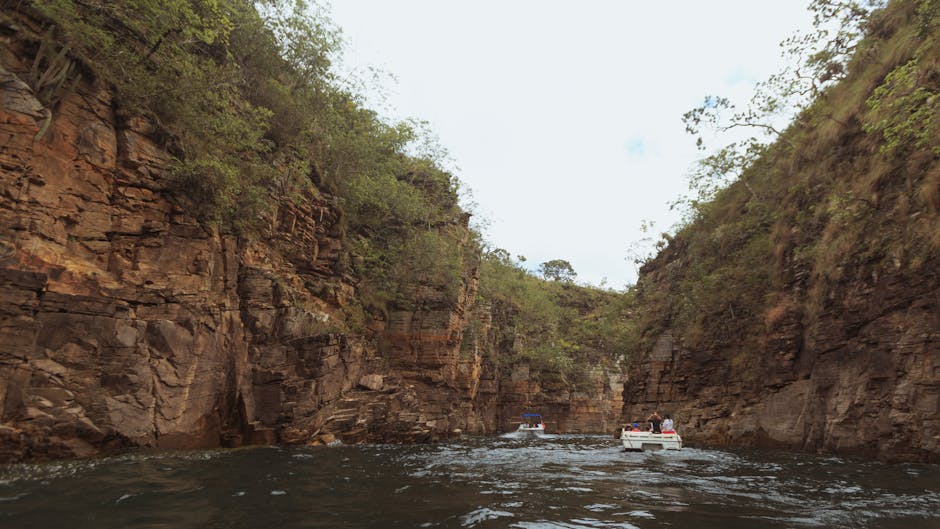 boat tour Xingó Canyon river canyon in Brazil