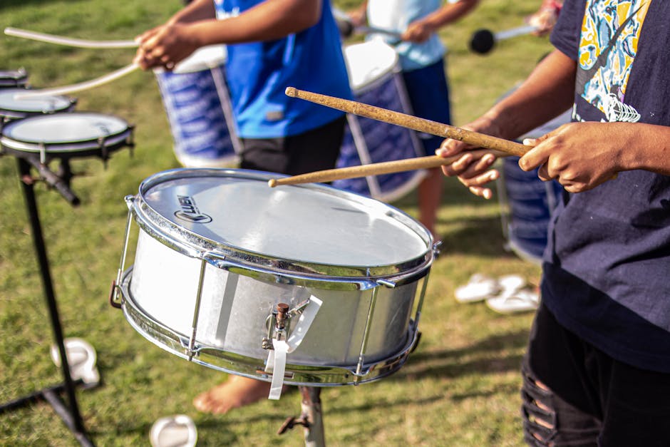 drummers playing wooden drums in Brazil