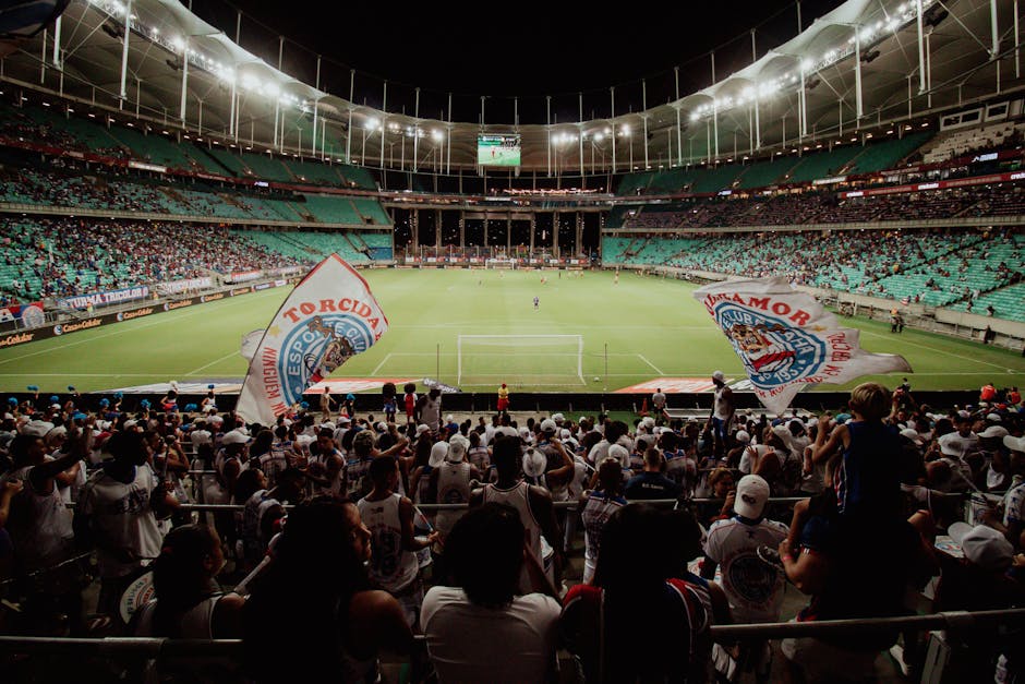 Maracanã stadium fans celebrating in Brazil
