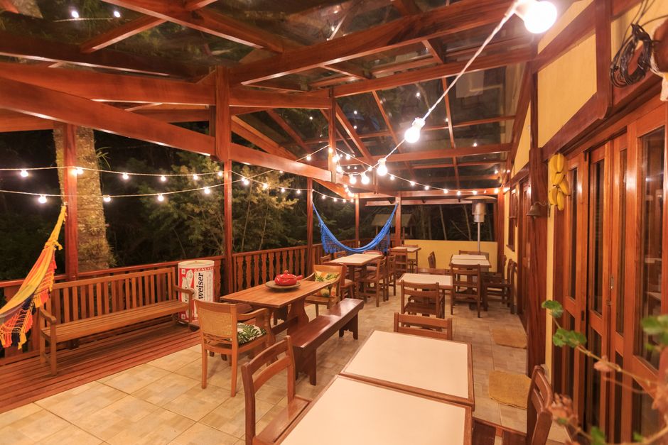 hammock on Amazon riverboat deck night in Brazil