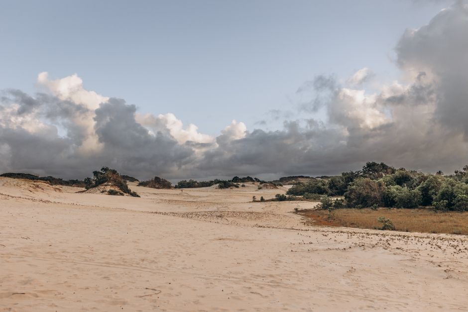 sand dunes sunset Itaúnas in Brazil