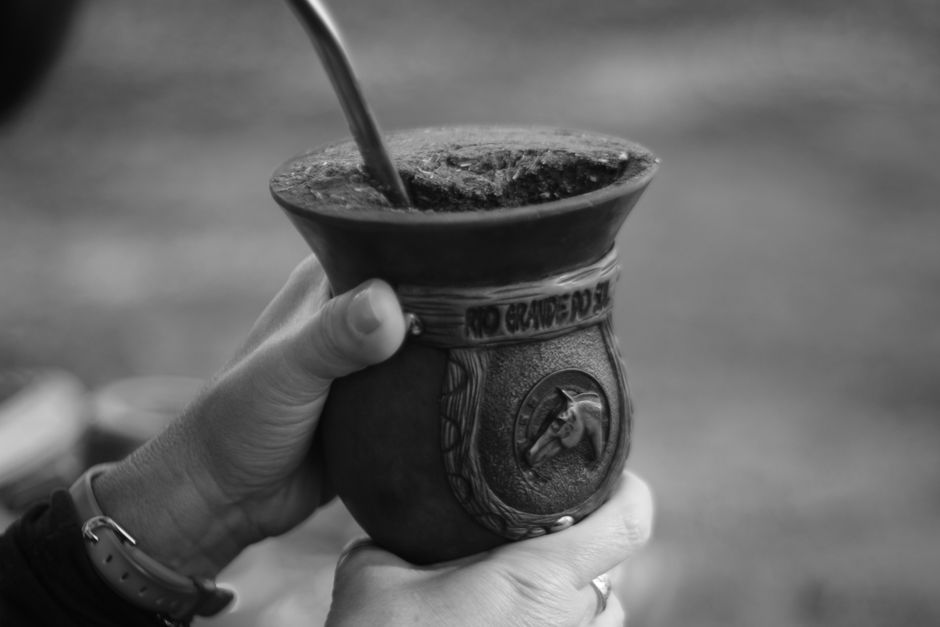 people sharing chimarrão gourd in Brazil