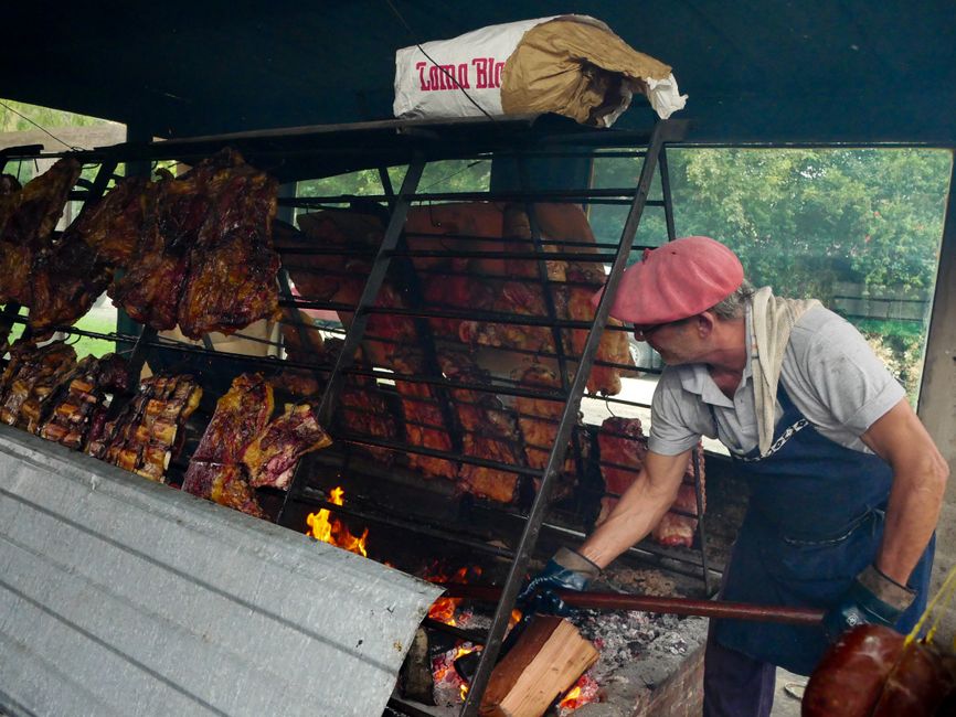 gaucho barbecue grill scene in Brazil
