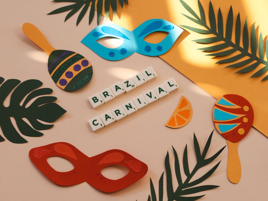 backpack and festival essentials laid out in Brazil