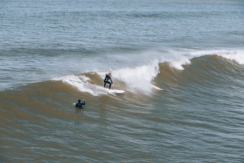 surfer riding joaquina