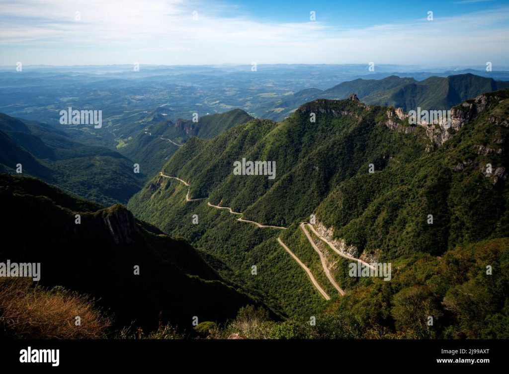 cliffside highway Santa Catarina in Brazil