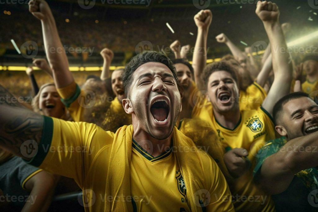 fans cheering at racetrack in Brazil